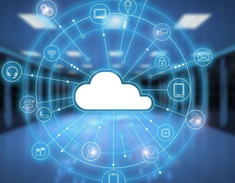 Migration and modernization | cloud ecosystem network illustration