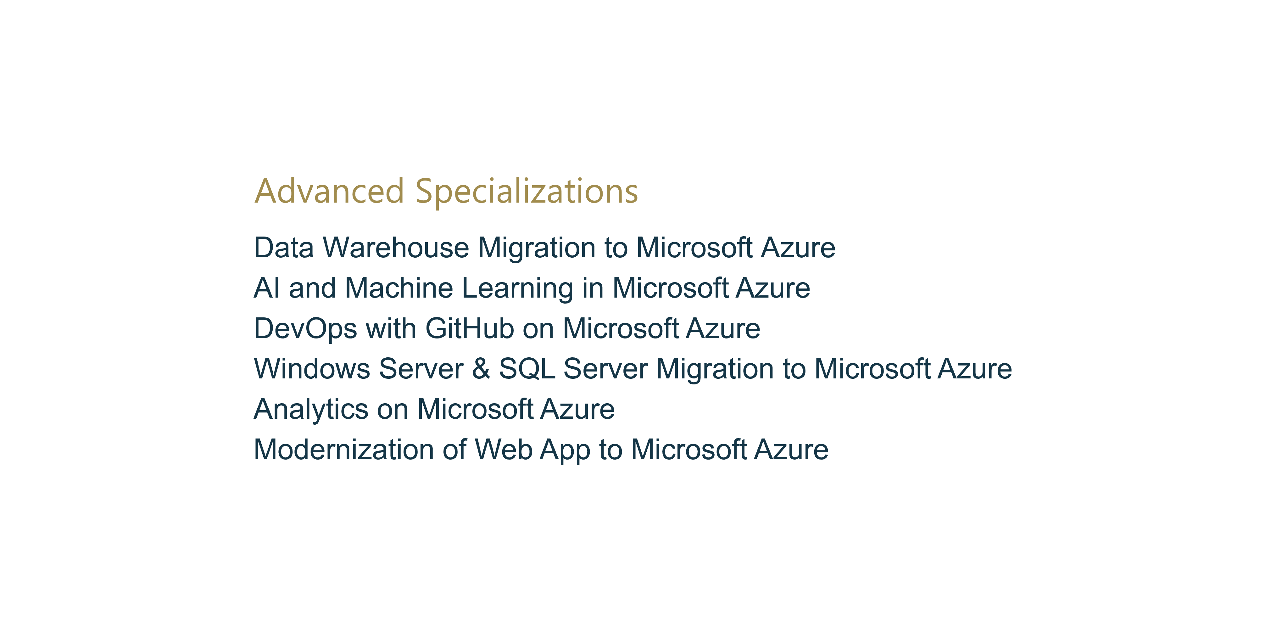 Advanced Specialization badge - May 2022