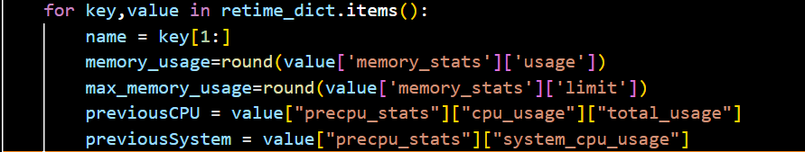 Collection important metrics like CPU and memory usage