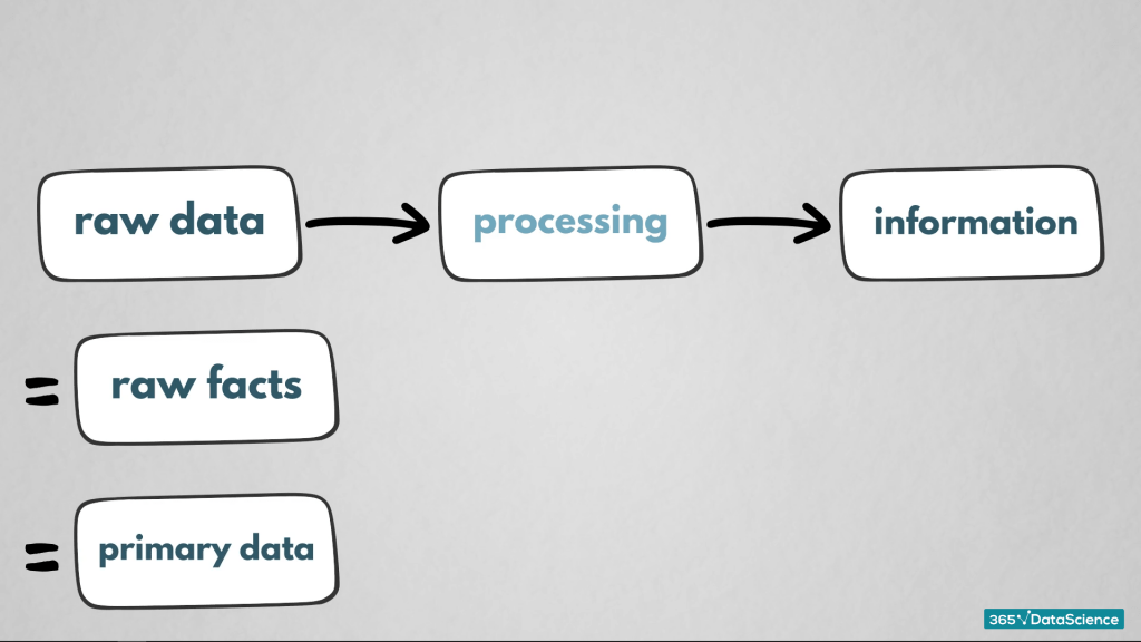 Raw data processing block diagram